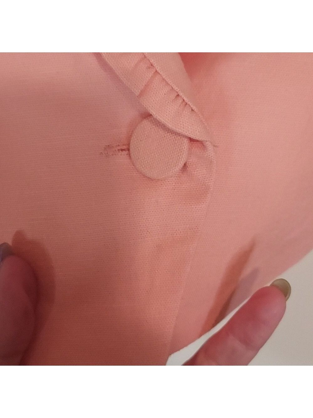 For Love and Lemons Peach Linen Blend Cropped Blazer Size XL - Picture 6 of 14